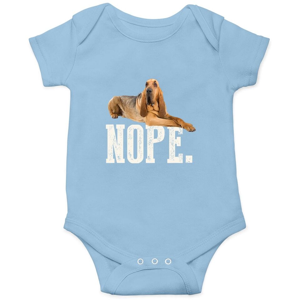 Nope Lazy Bloodhound Baby Bodysuit