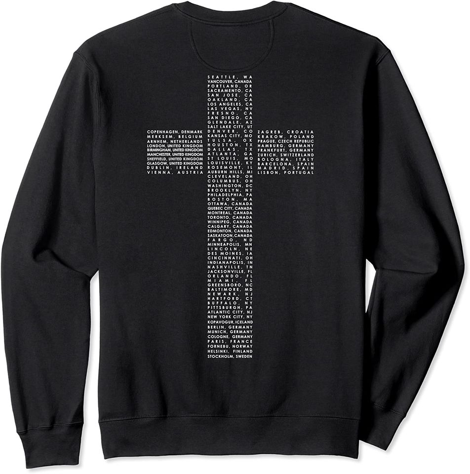 Justin Bieber  Purpose Tour Cross Dateback Sweatshirt