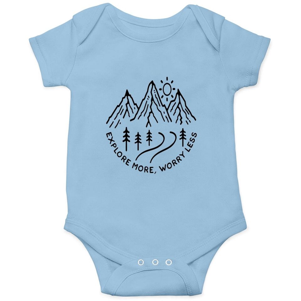 Hiking Camping Mountain Travel Adventure Baby Bodysuit
