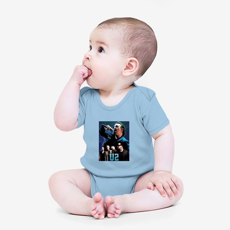 Vintage Style U2 Rock Baby Bodysuit