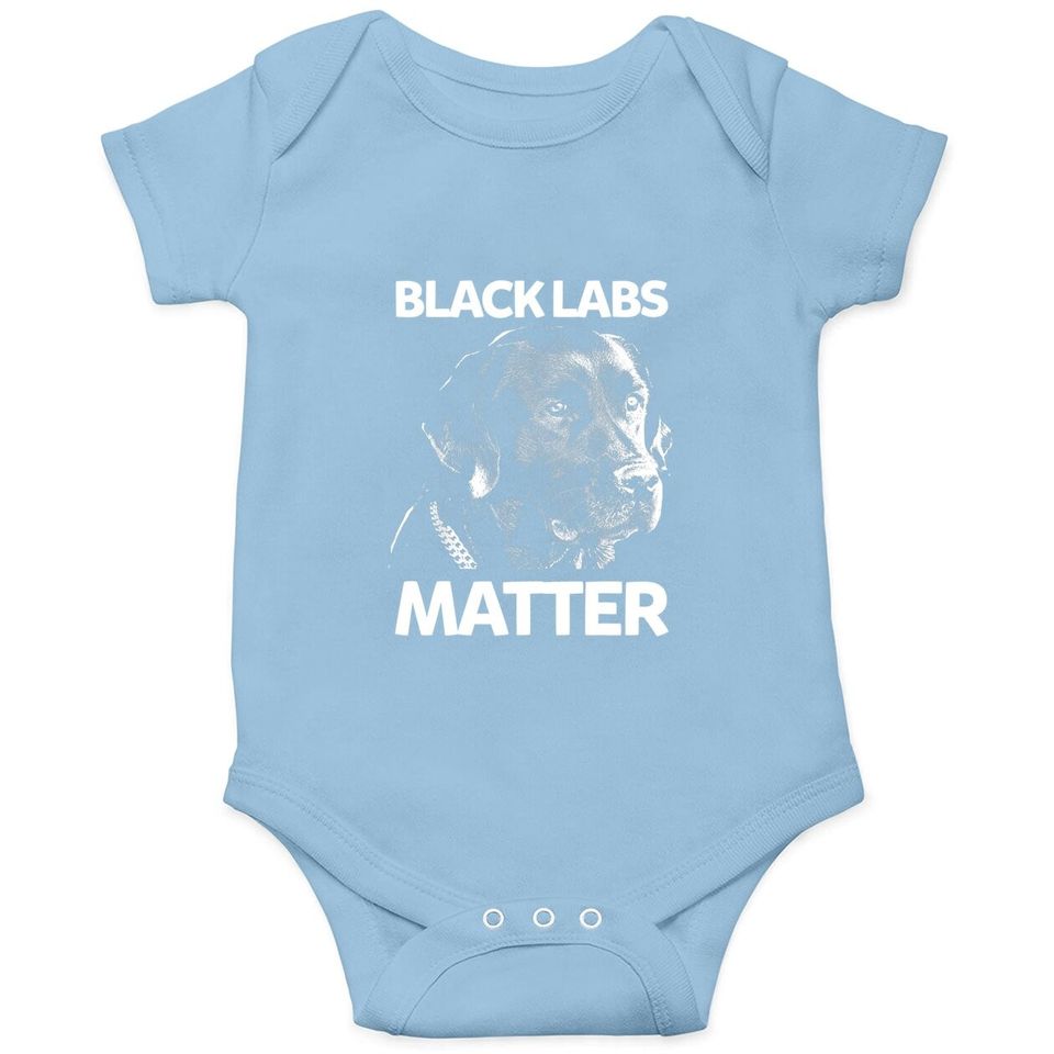 Black Labs Matter Labrador Baby Bodysuit