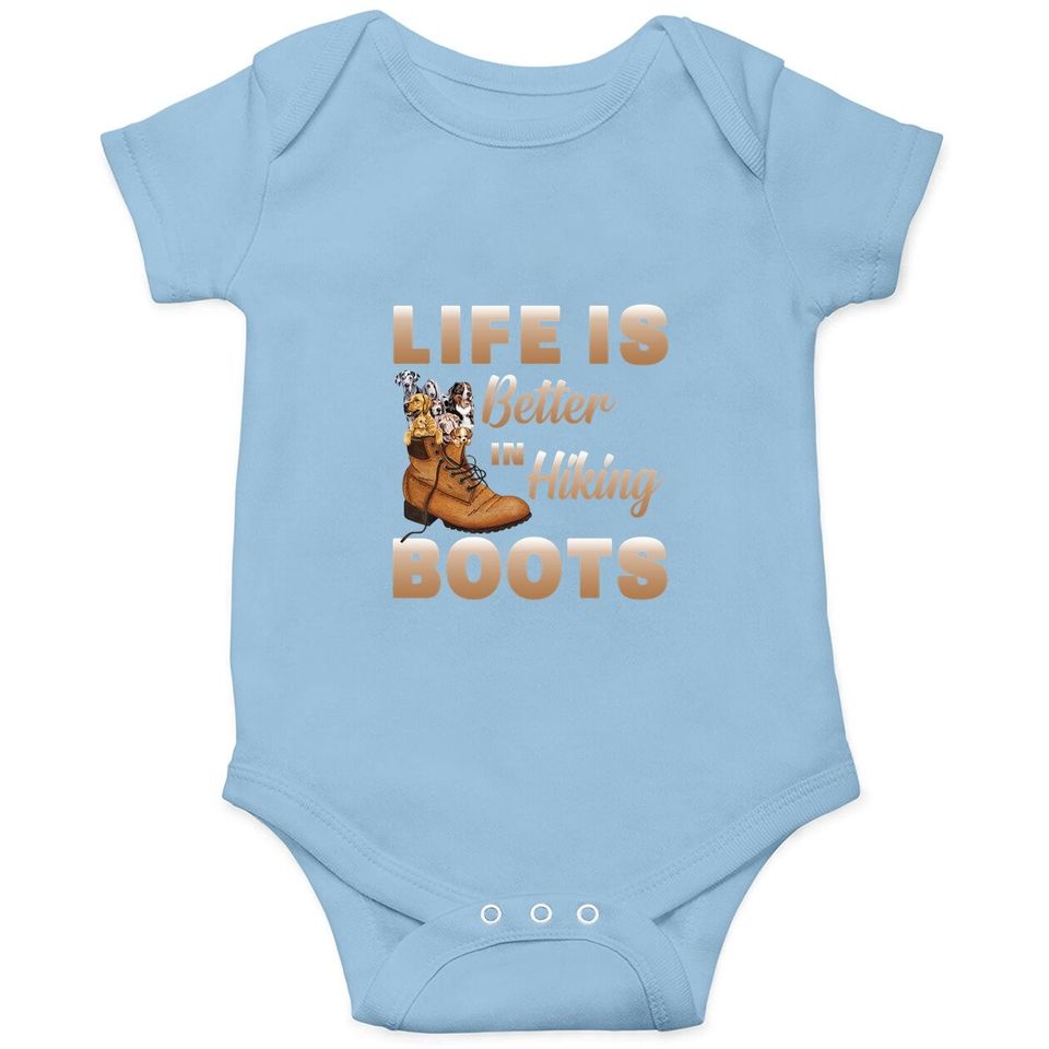 Life Is Better In Hiking Boots Brown Shoe Baby Bodysuit
