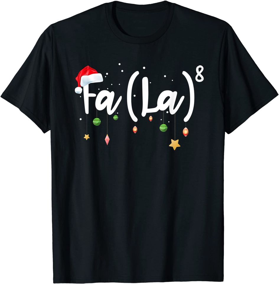 Fa  8 Santa Hat Music Teacher Pajama Christmas T-Shirt