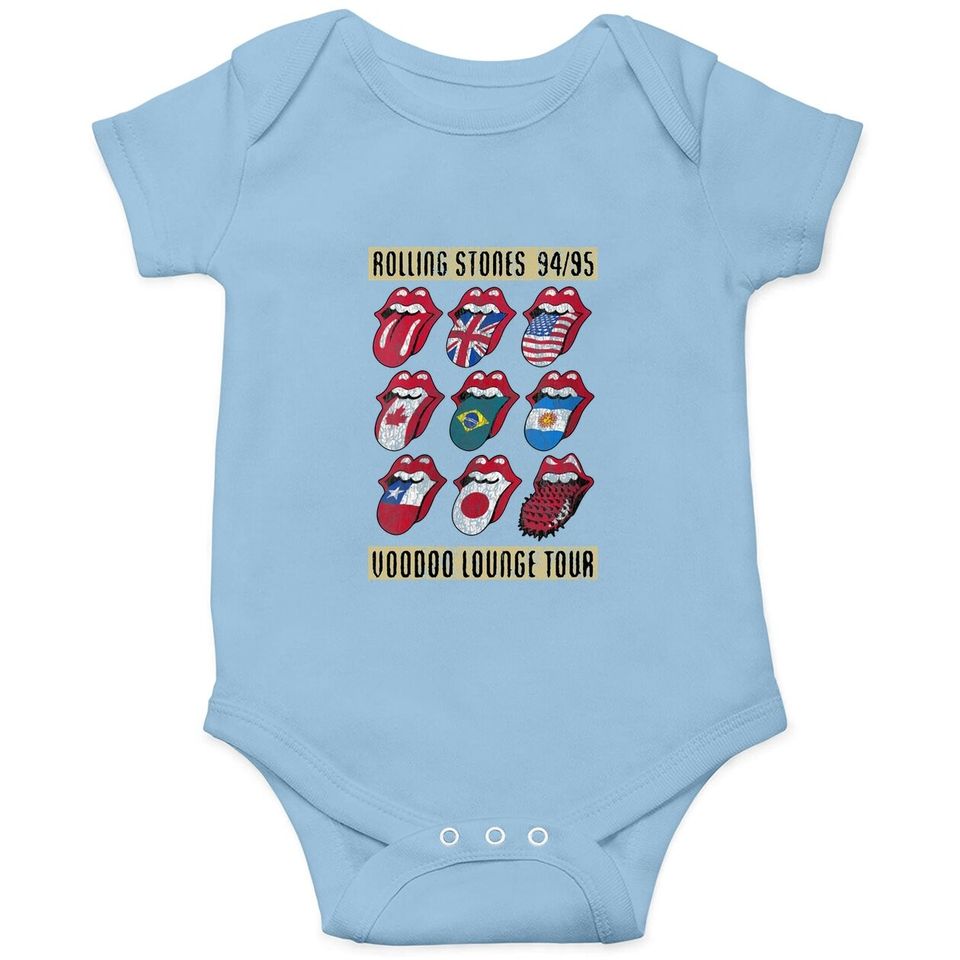 Rolling Stones Voodoo Lounge Charcoal Baby Bodysuit