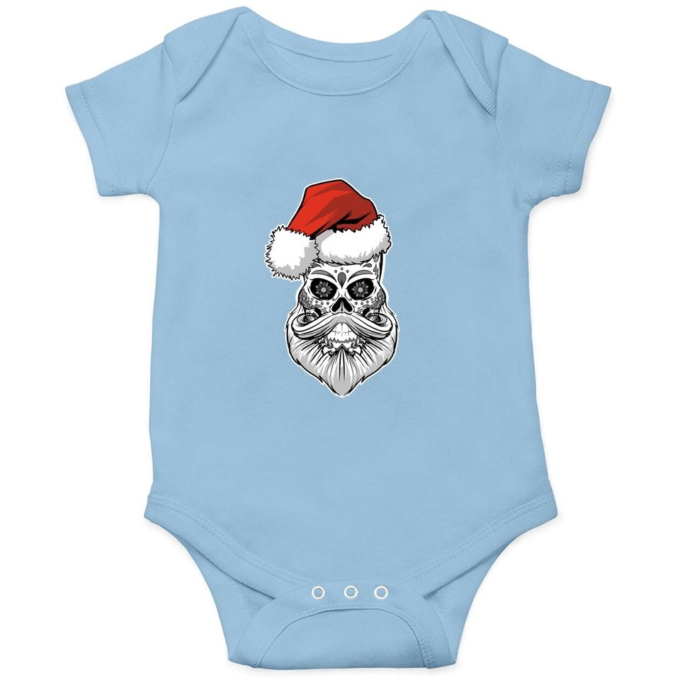 Sugar Skull Mexican Christmas Baby Bodysuit