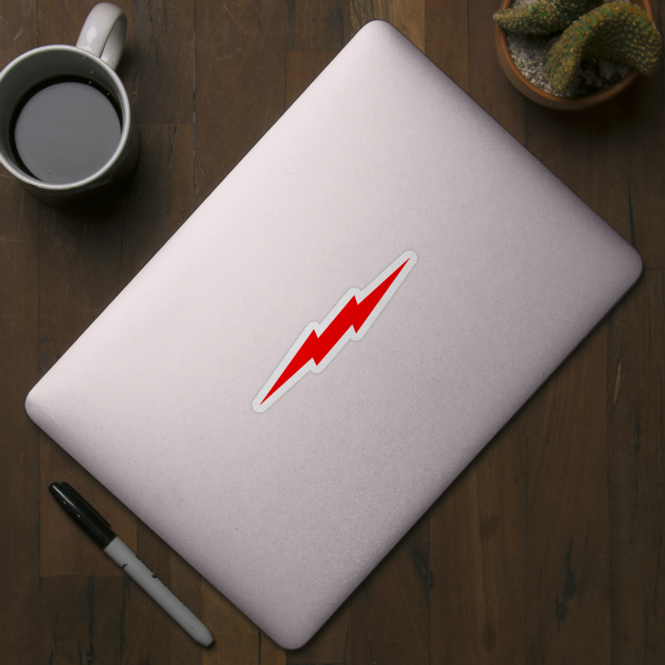 Red lightning bolt - Lightning Bolt - Sticker