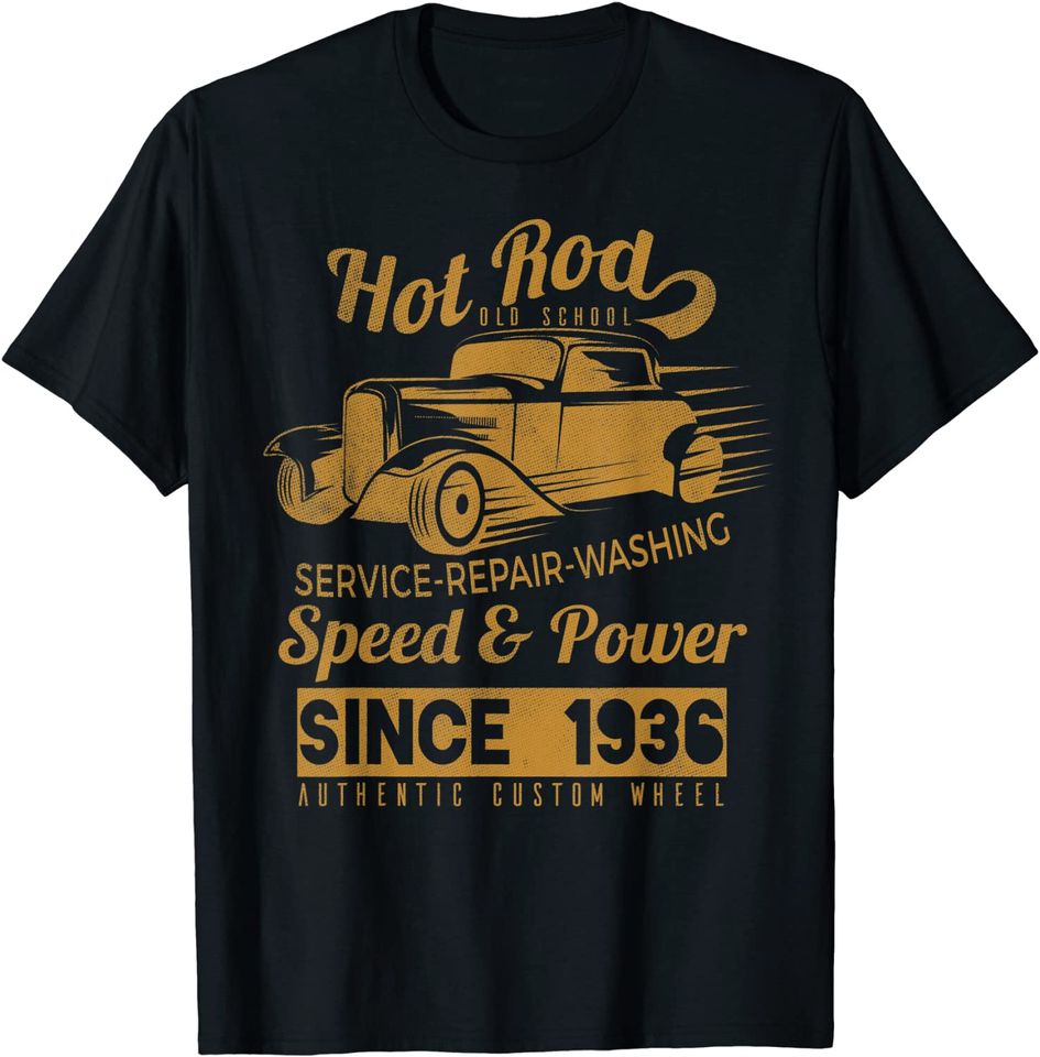 Hot Rod Vintage Old School Race Car T-Shirt