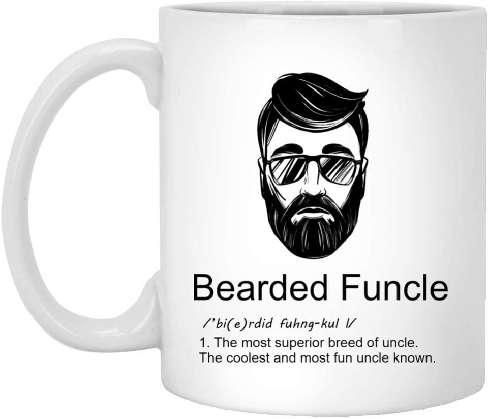 Bearded Funcle Mug Best Funny New Uncle Mug