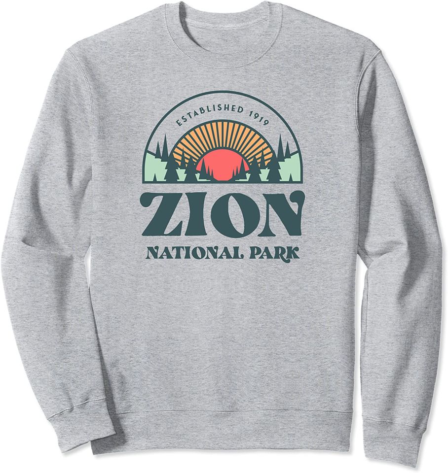 Retro Style Utah Zion National Park Sweatshirt