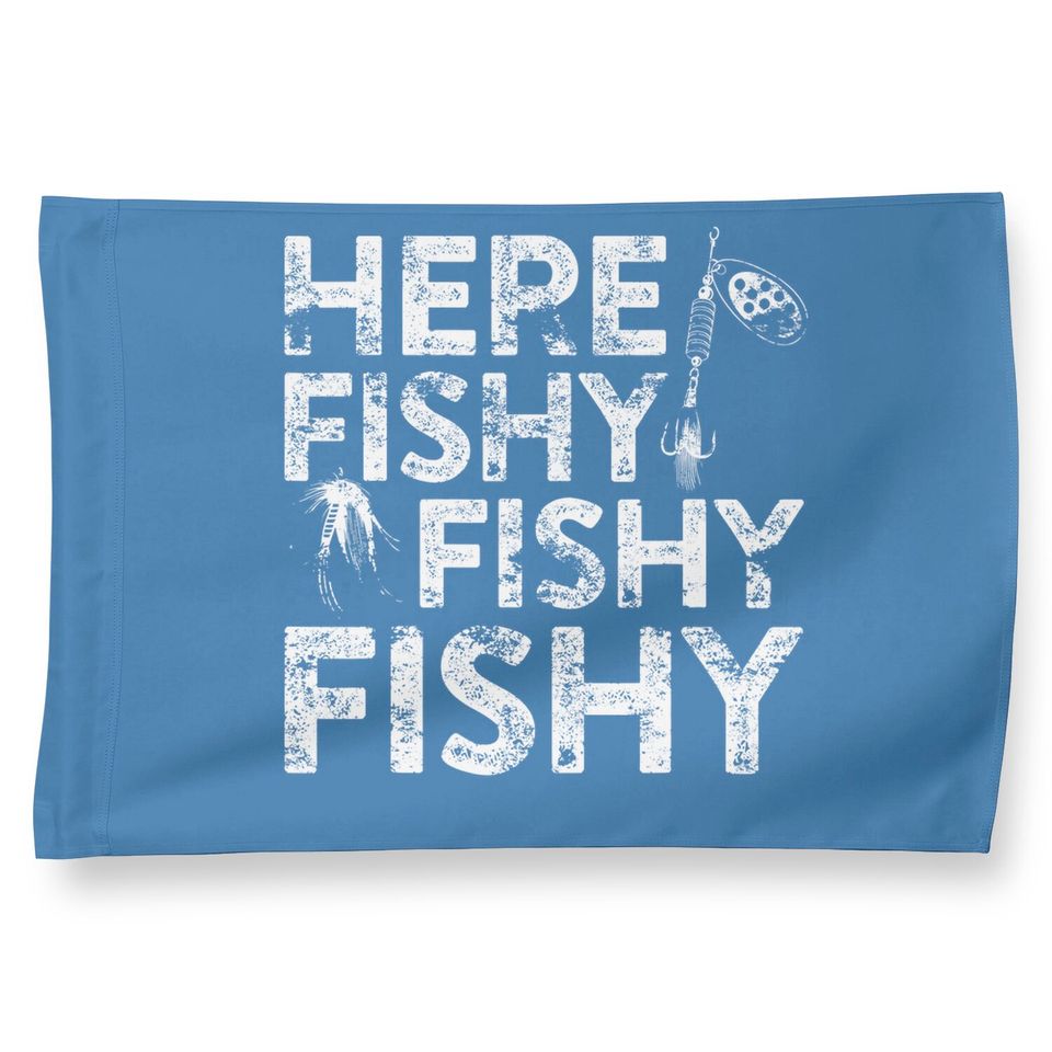 Here Fishy Fishy Fishy House Flag Fisherman House Flag