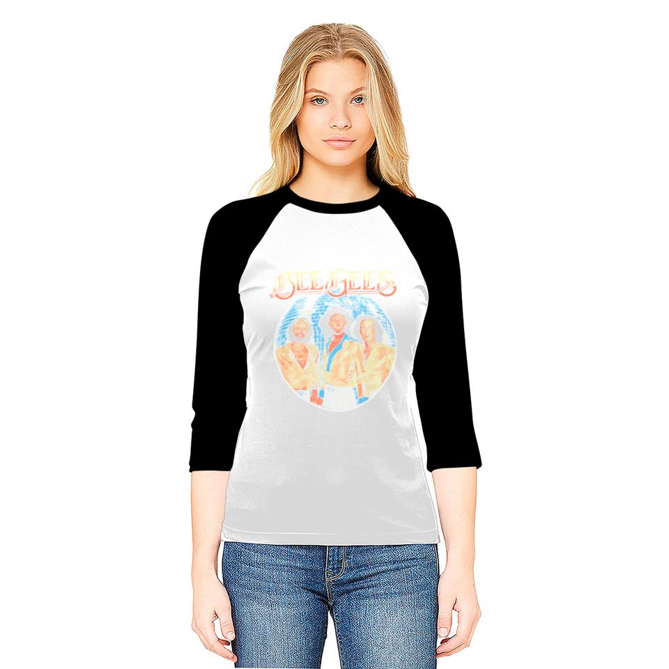 Bee Gees Classic Rock Band Logo Baseball Tee