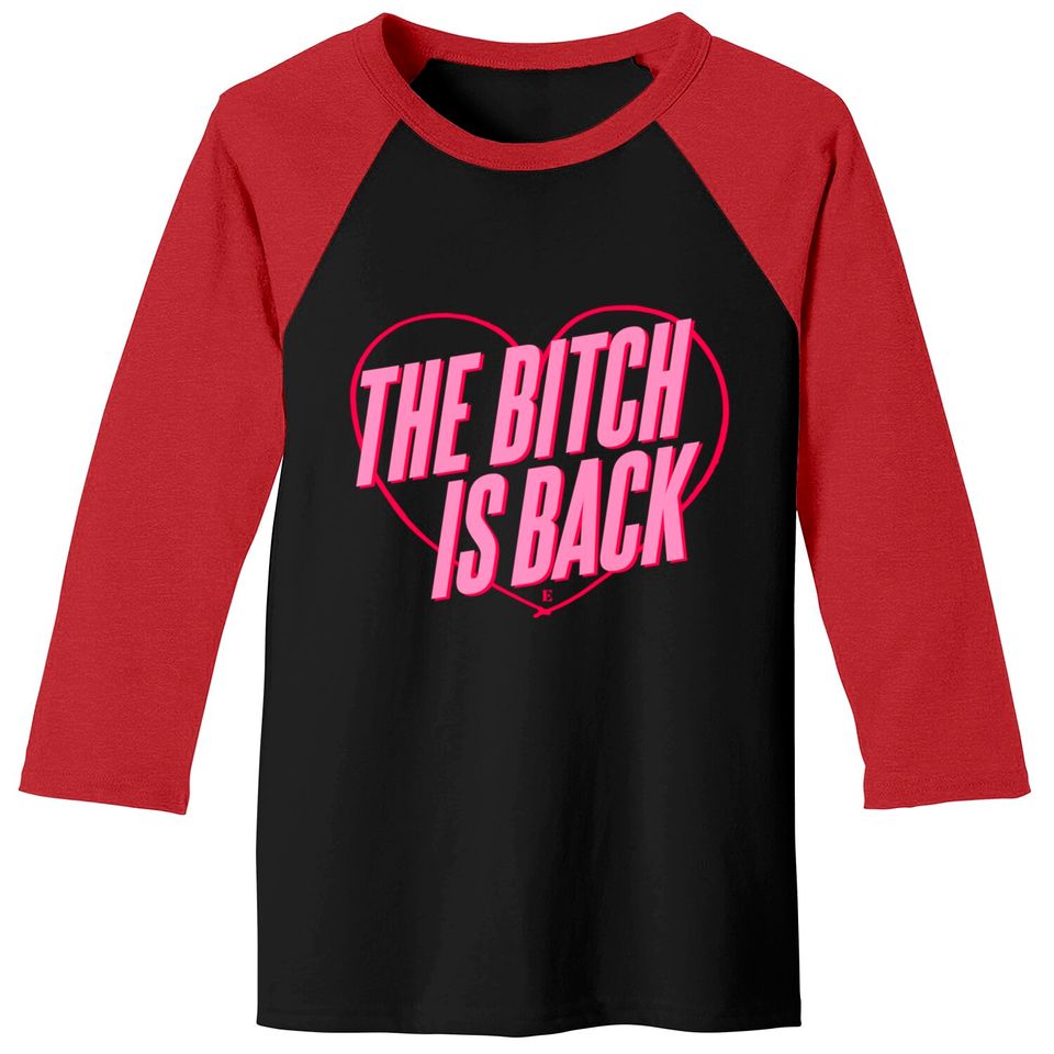 Elton John  The Bitch Is Back Heart Baseball Tee