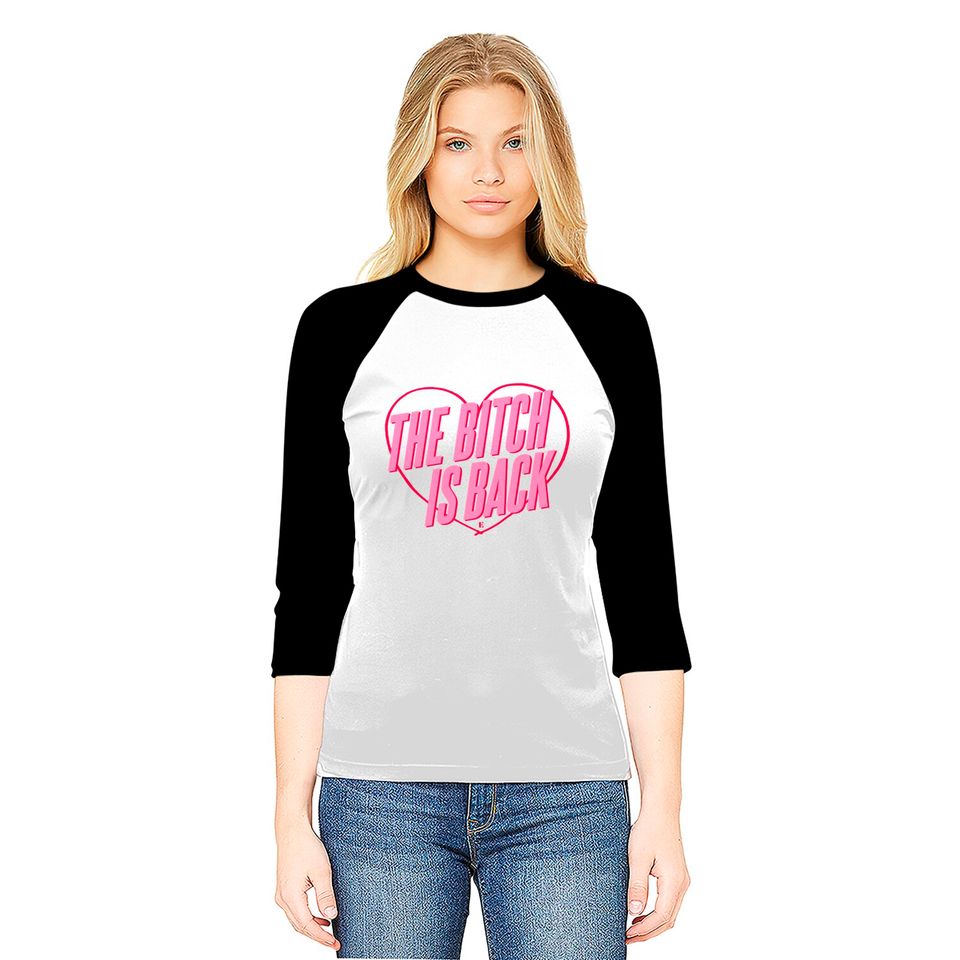 Elton John  The Bitch Is Back Heart Baseball Tee