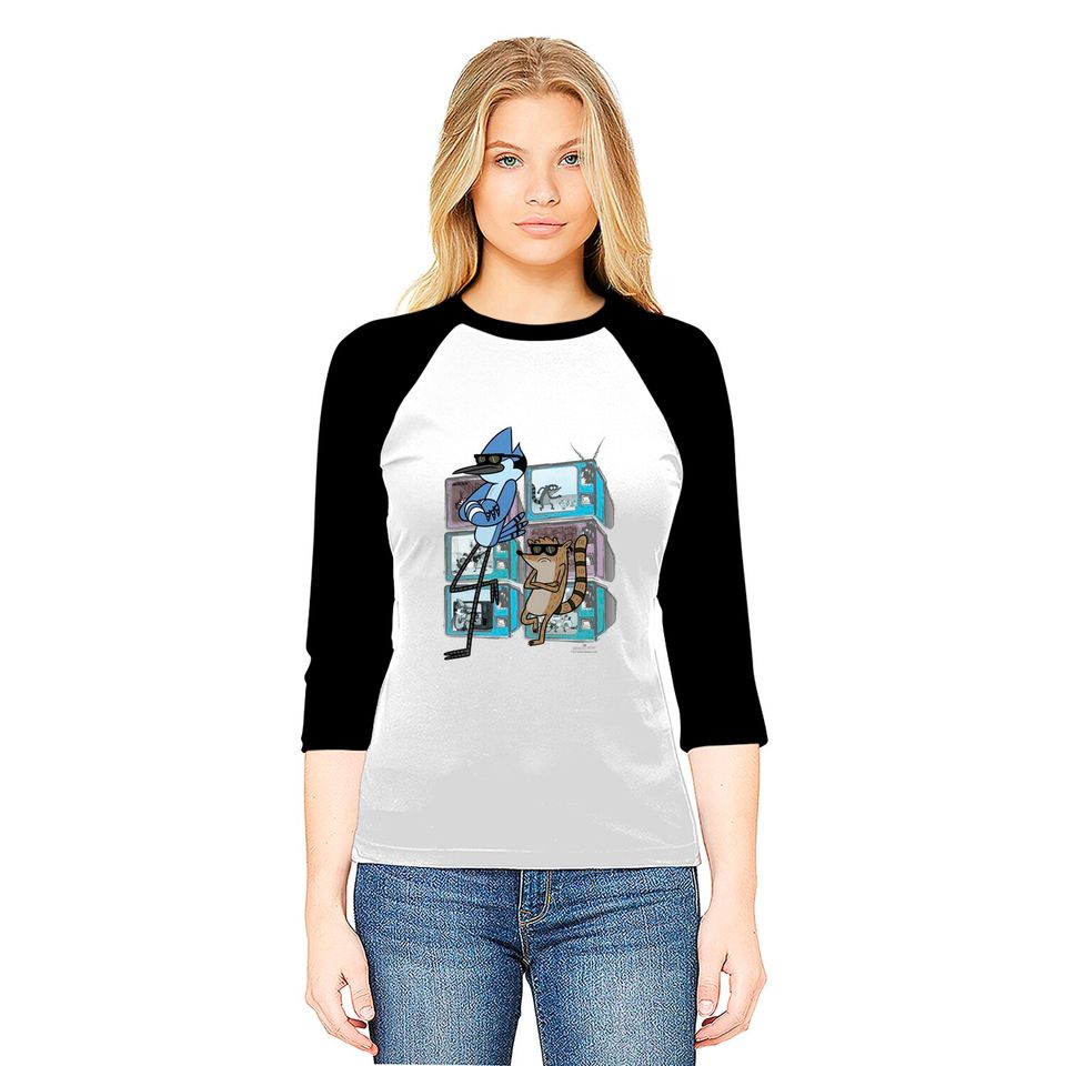 Cartoon Baseball Tee Regular Show Mordecai And Rigby Tv Too Cool