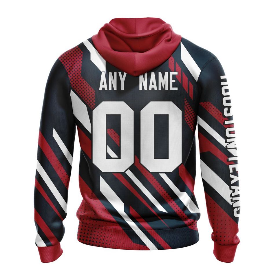 football Houston Texanss Custom Name Number MotoCross Concept Pullover Hoodie