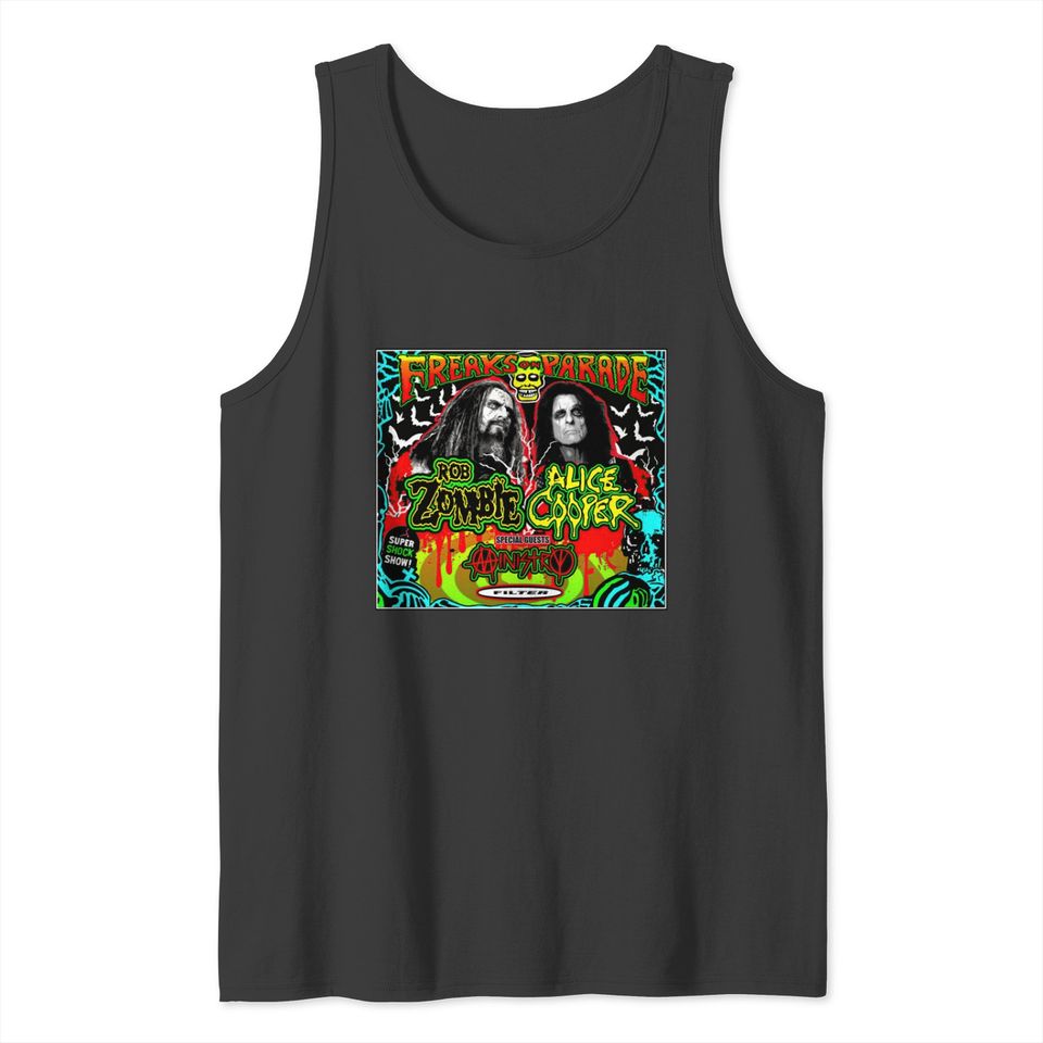 Rob Zombie and Alice Cooper  Freaks on Parade Tour Double Sided Tank Tops