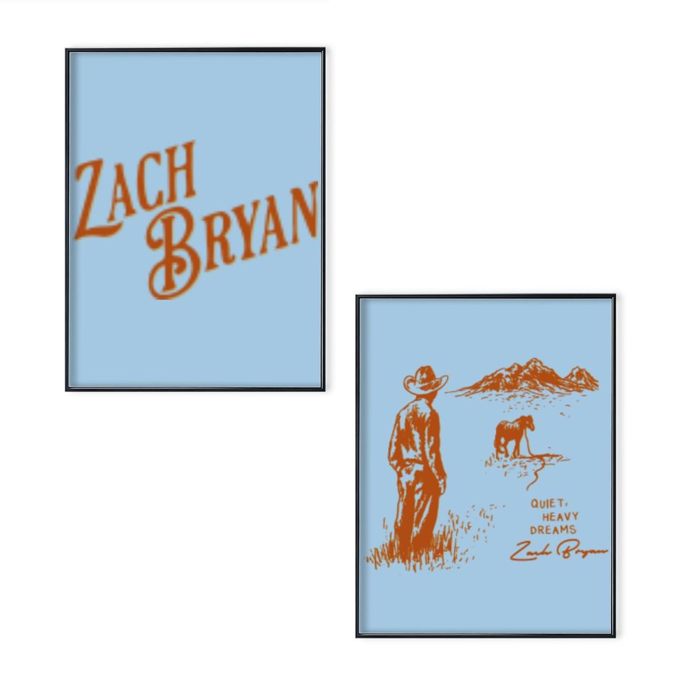 Zach Bryan Poster Set | Zach Bryan American Heartbreak Tour 2022 Poster Set
