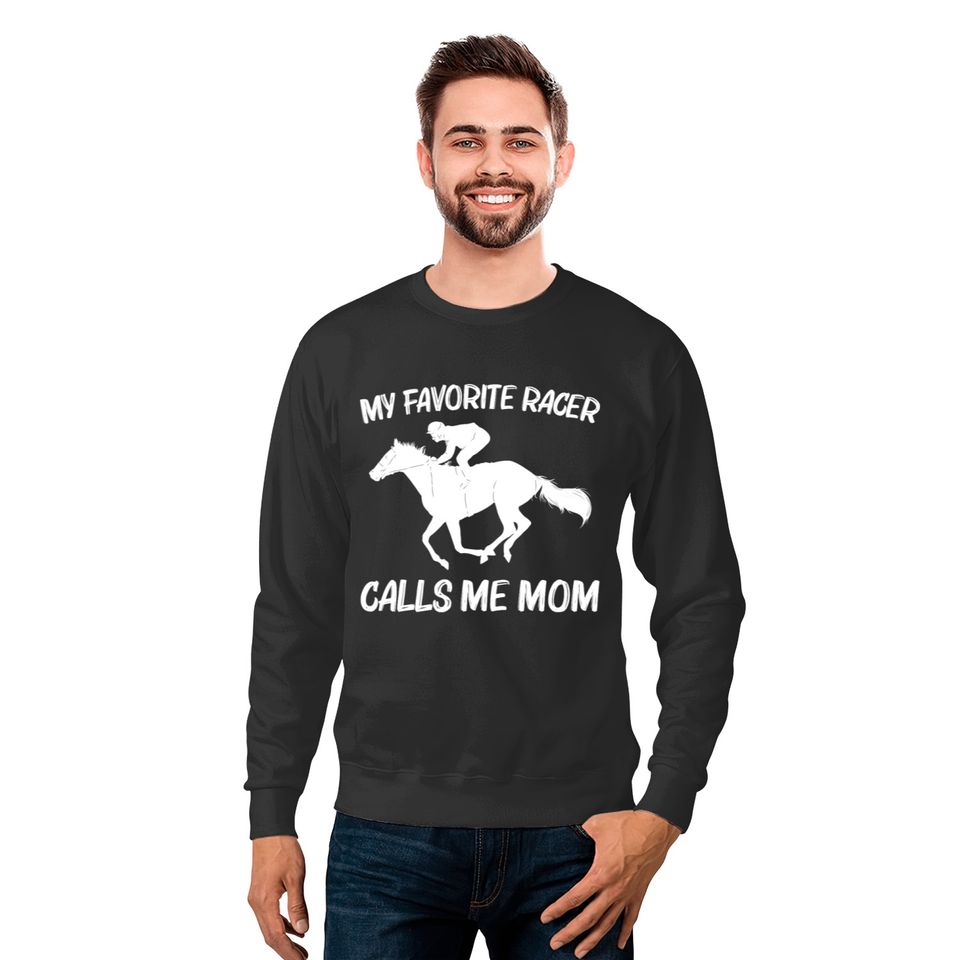 Cool Horse Racing Art For Mom Mother Horseback Riding Jockey Trends Gift Sweatshirts