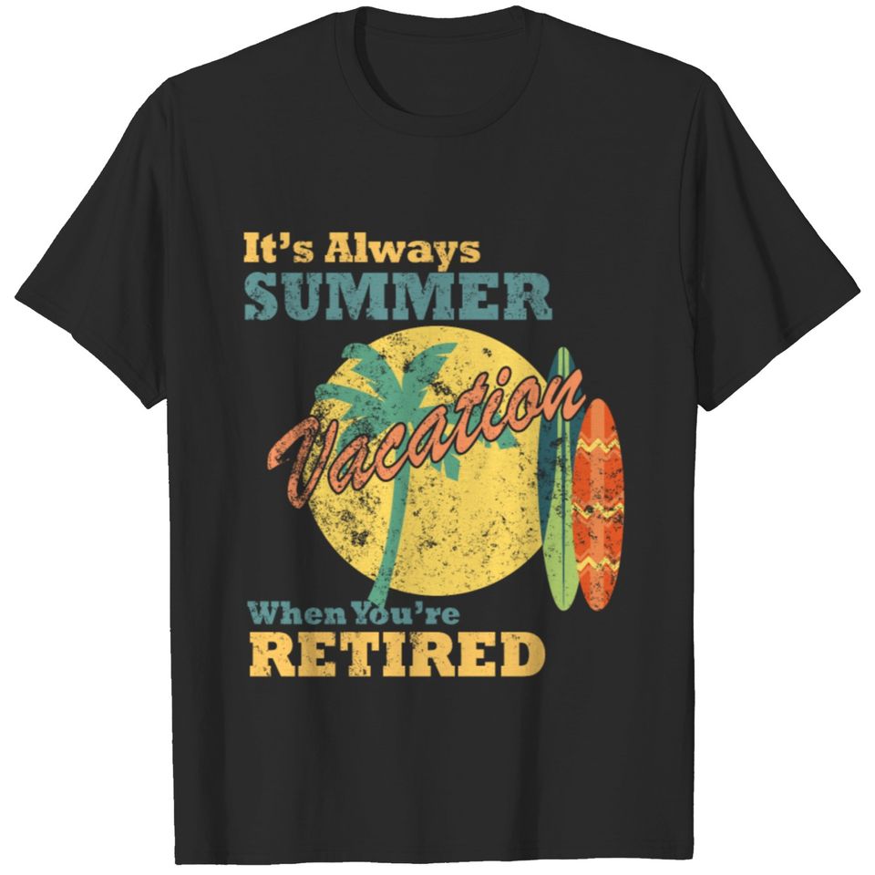 76 Summer surfing vacation ocean vintage retro T-shirt