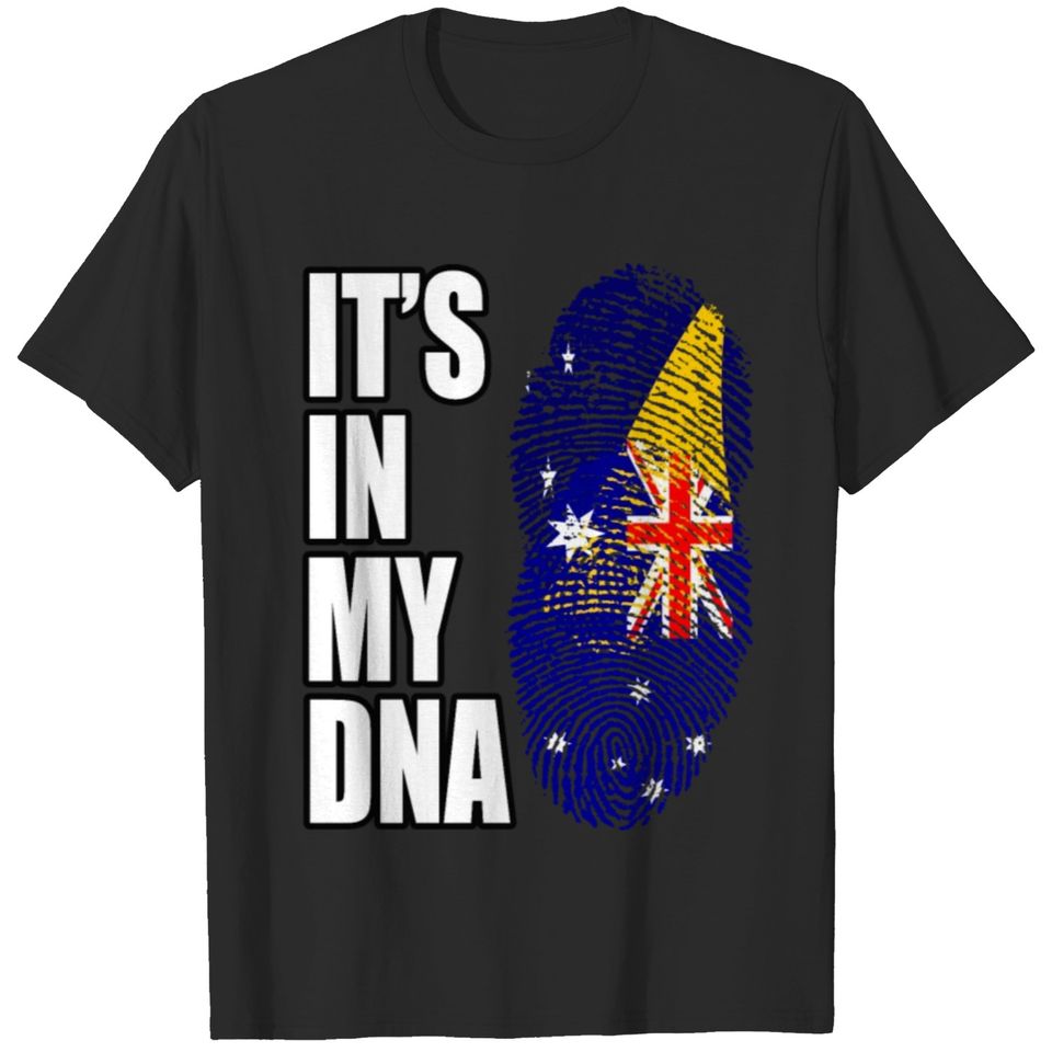 Tokelauan And Australian Mix Heritage DNA Flag T-shirt
