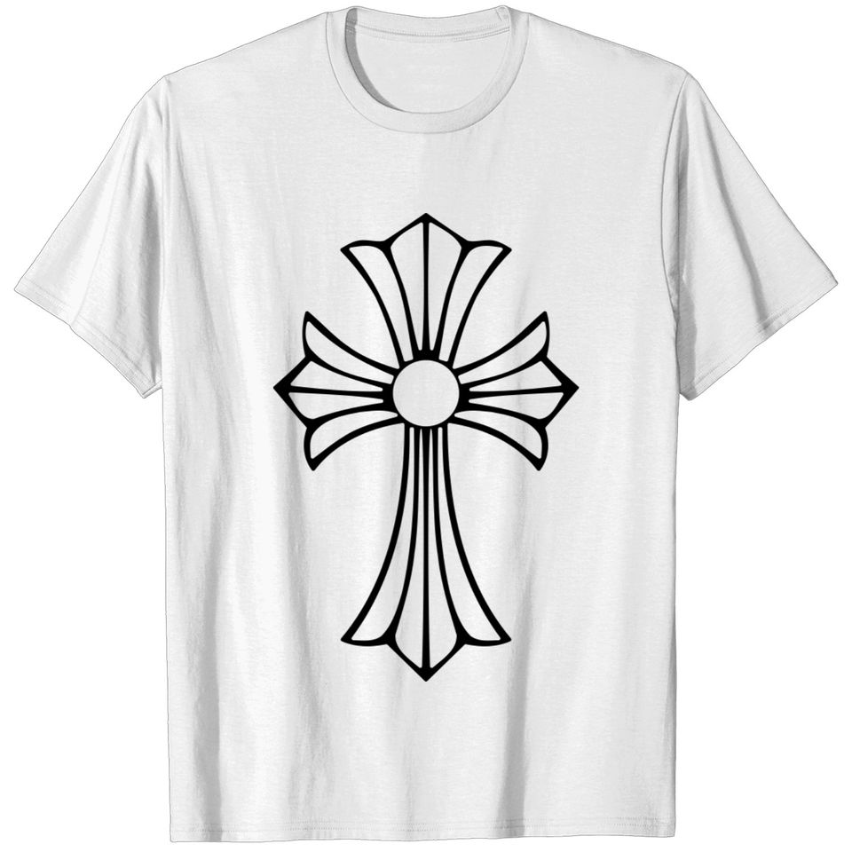 Gothic Style Black Cross T-shirt