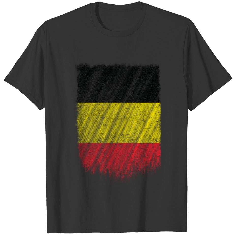 Belgian Flag Shirt Belgium Flag T shirt Wavy Retro Design T-shirt