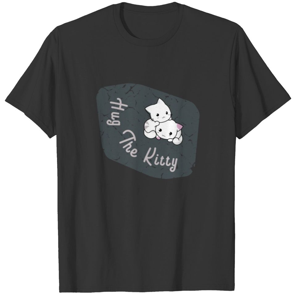 Hug The Kitty Design T-shirt