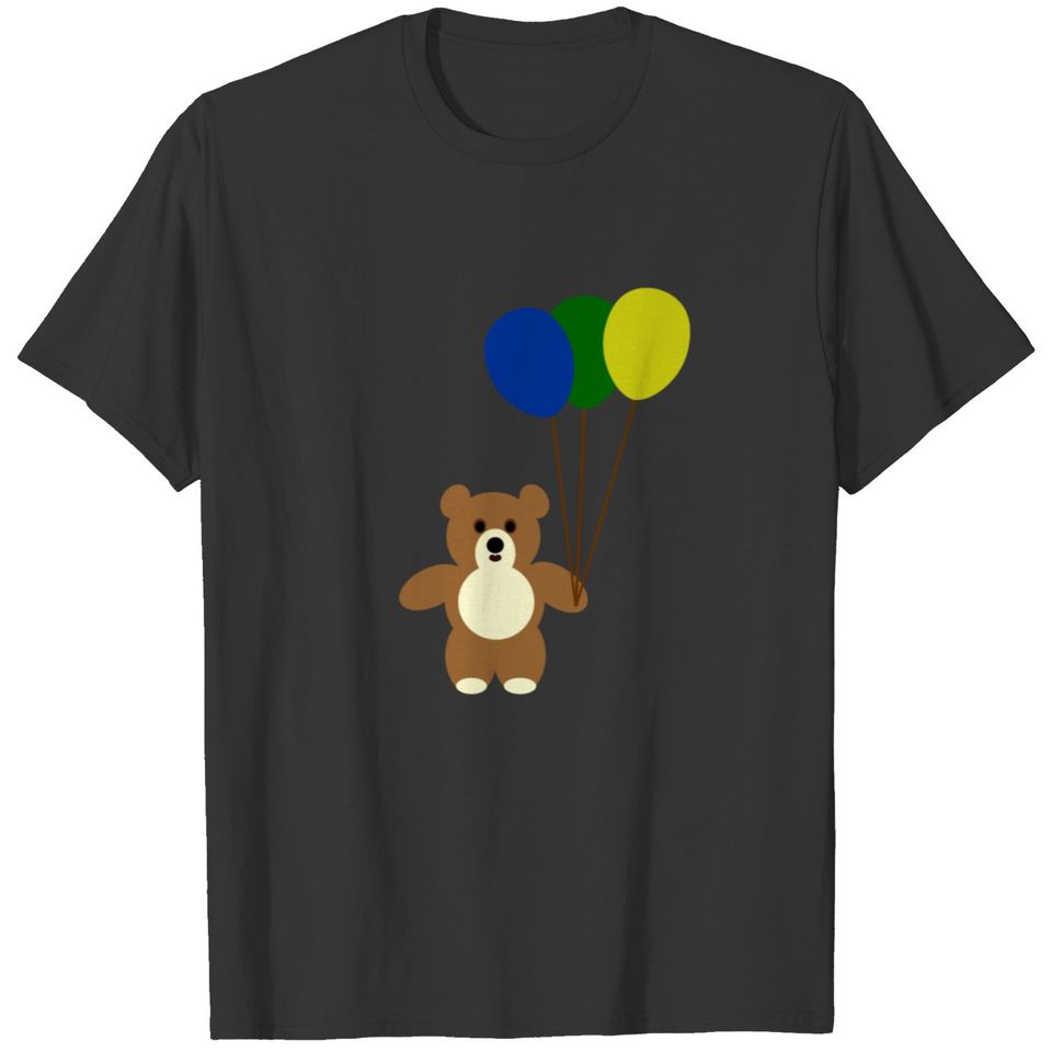 Cute littel Teddy bearwith balloons T-shirt