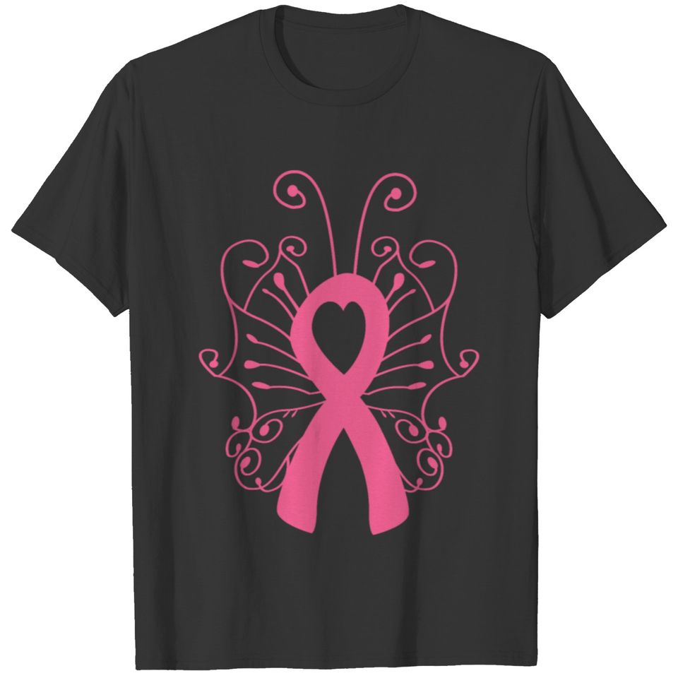 Breast Cancer Butterfly T-shirt