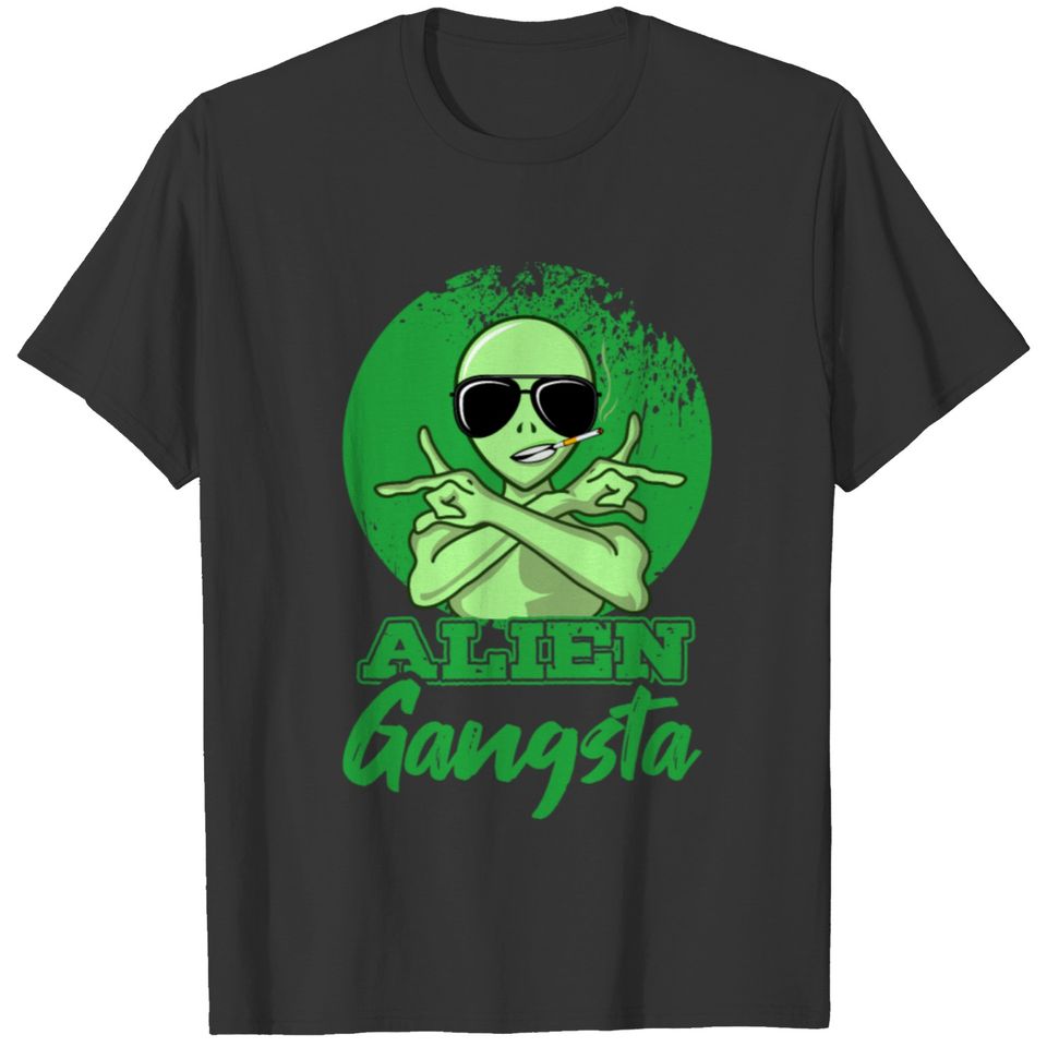 Alien Gangsta UFO Beam Up Extraterrestrial Gift T-shirt