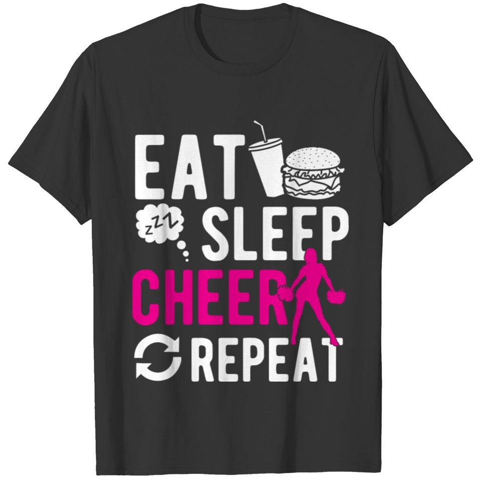 Eat Sleep Cheer Repeat Cheerleading Gift Idea T-shirt