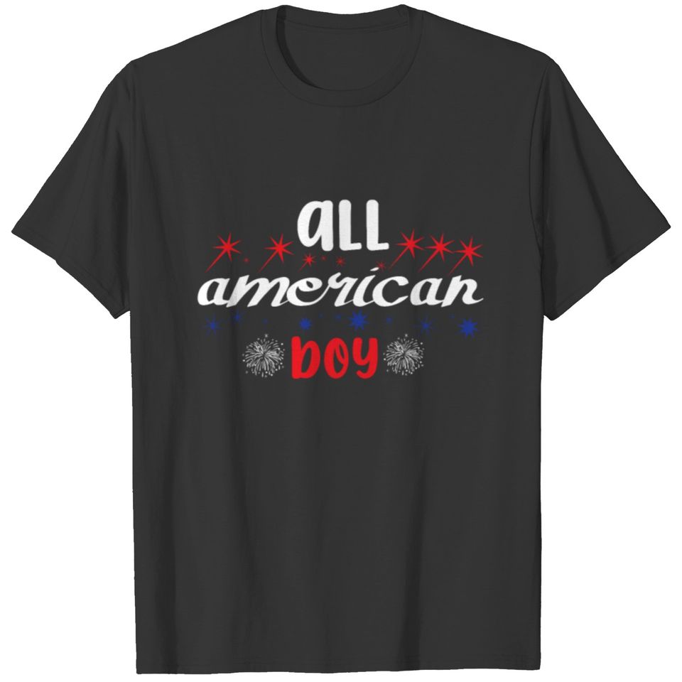 All American Boy 4th of July shirt Boys Kids Sun T-shirt