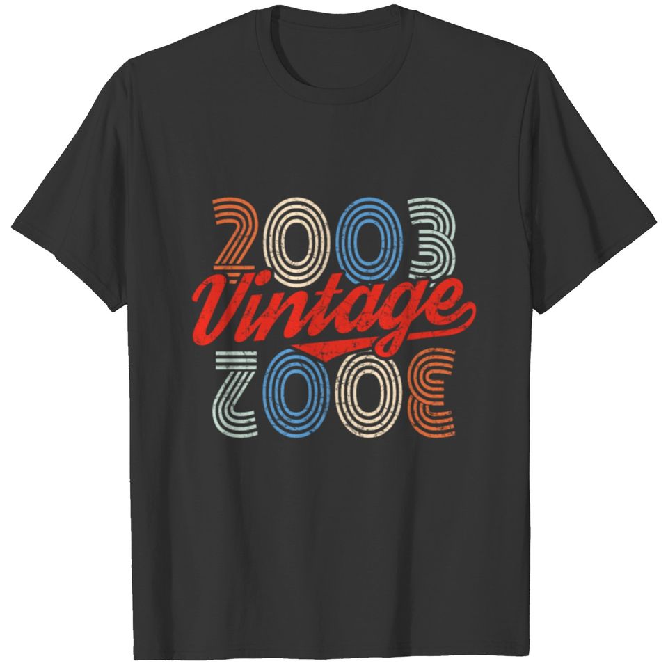 2003 Vintage born in Retro age Birthday gift idea T-shirt