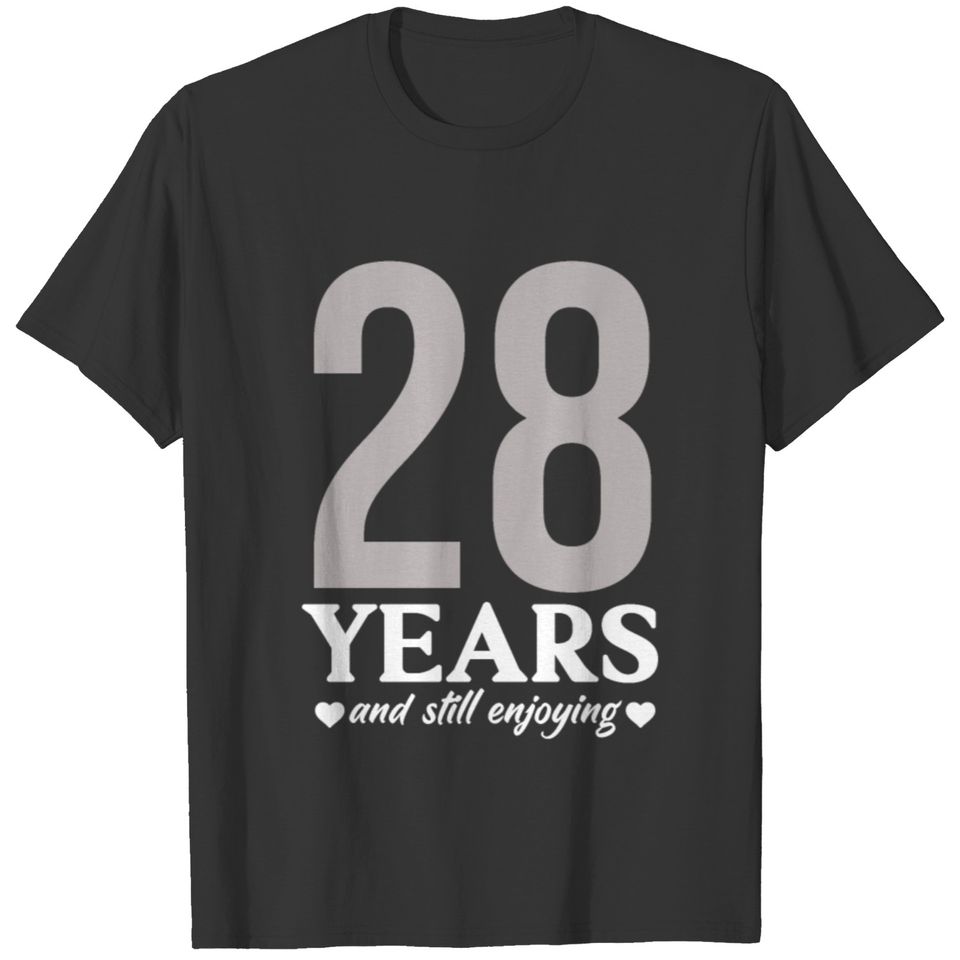 28th Wedding Anniversary 28 Year Marriage Romantic T-shirt