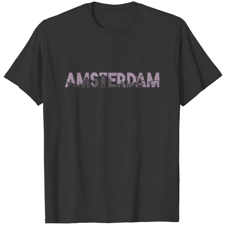 Amsterdam skyline silhouette T-shirt