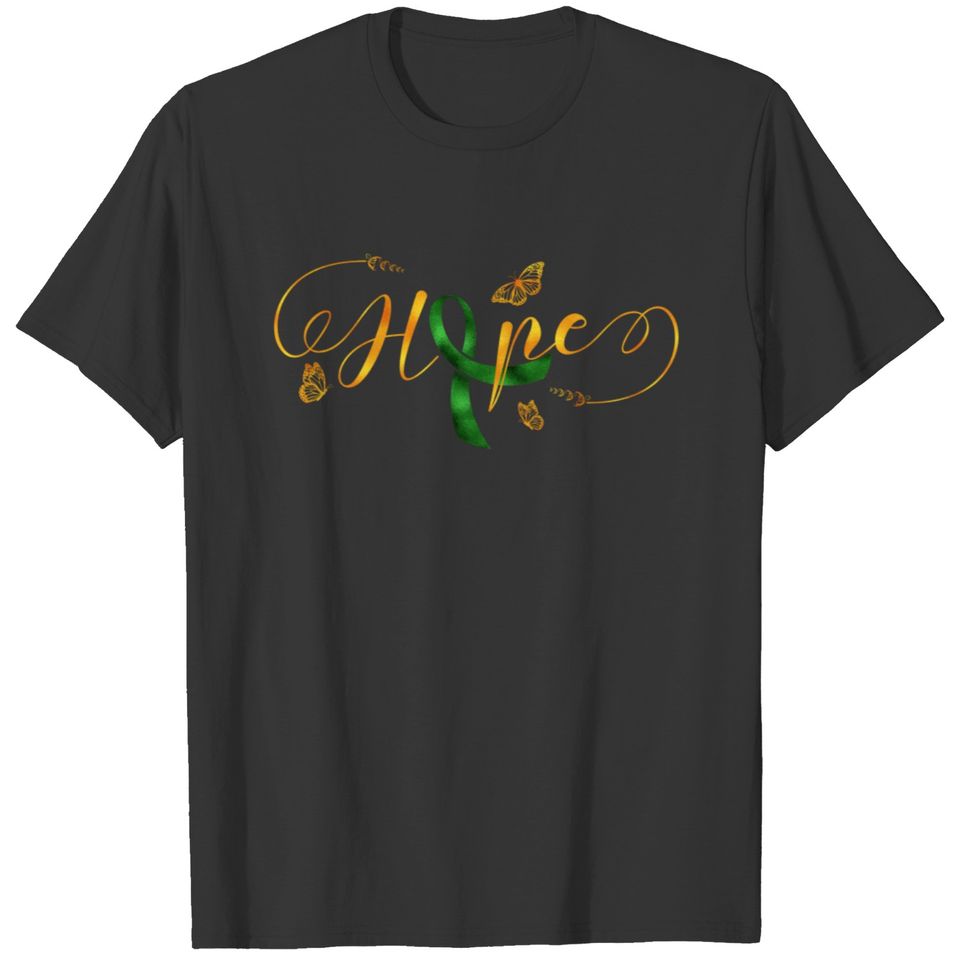 Hope Green Awareness Ribbon Design T-shirt