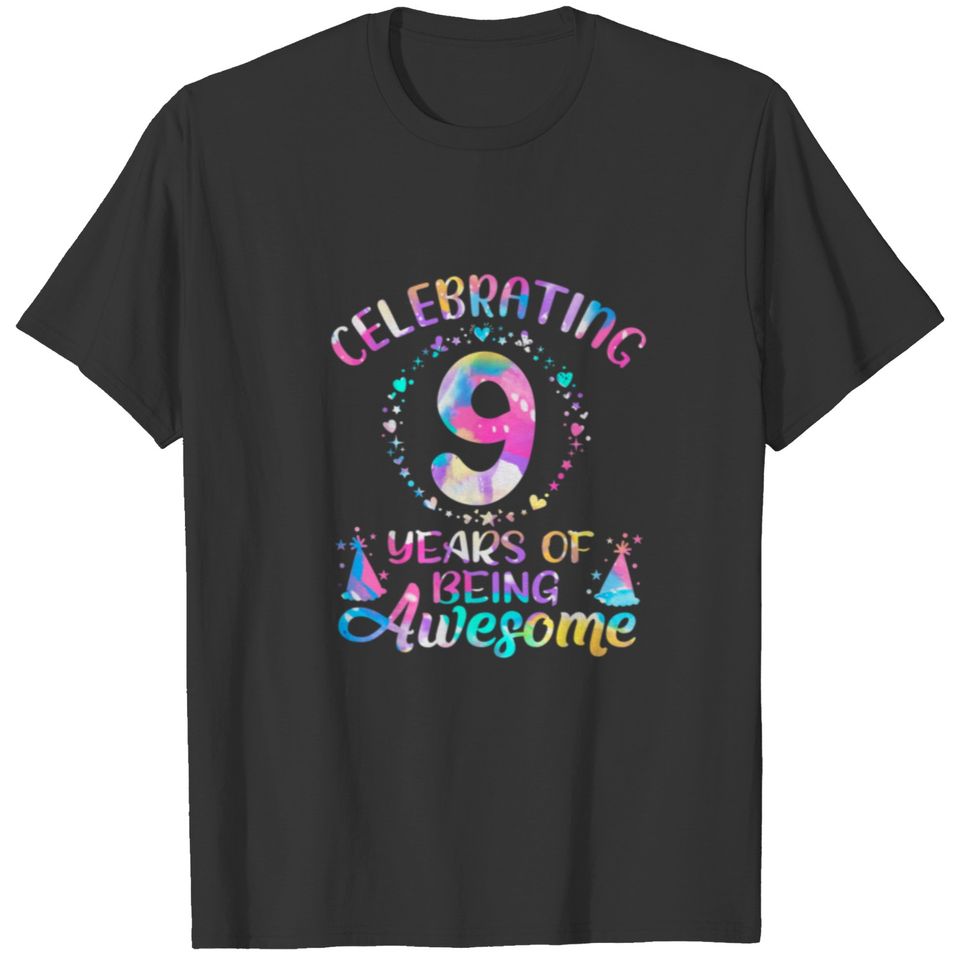 9 Years Of Being Awesome 9 Years Old 9Th Birthday T-shirt
