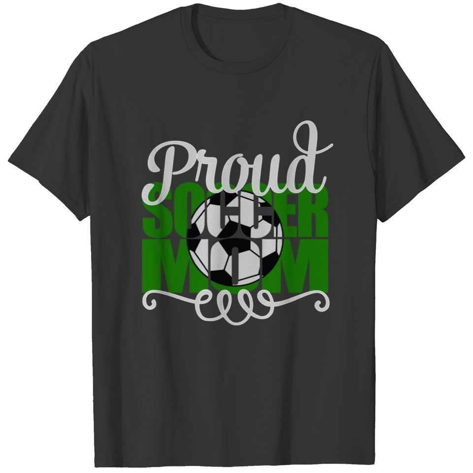 Proud Soccer Mom in Green with "K" T-shirt
