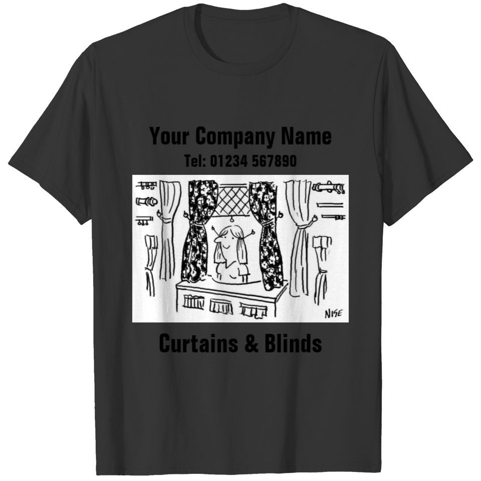 Curtains and Blinds Cartoon to Personalise T-shirt