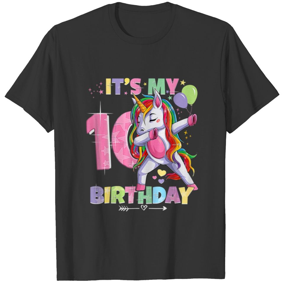 It's My Birthday 10Th Birthday Girl 10 Years Unico T-shirt