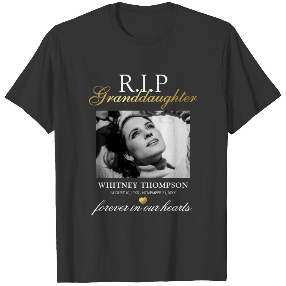 R.I.P Granddaughter Photo Memorial T-shirt