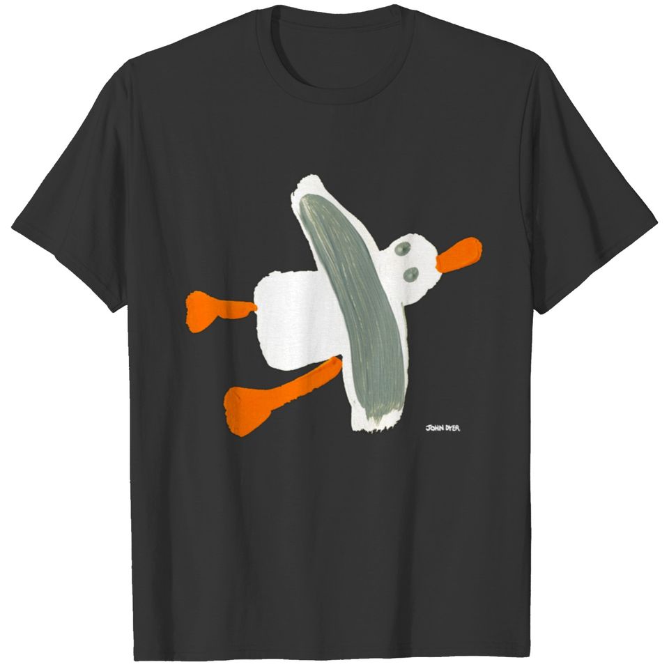 Womens - John Dyer Classic Black Seagull T-shirt