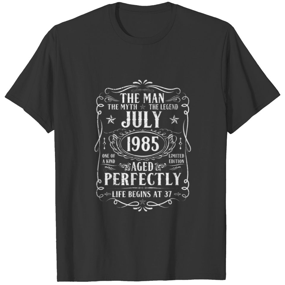 July 1985 Man Myth Legend 37Th Birthday 37 Years T-shirt