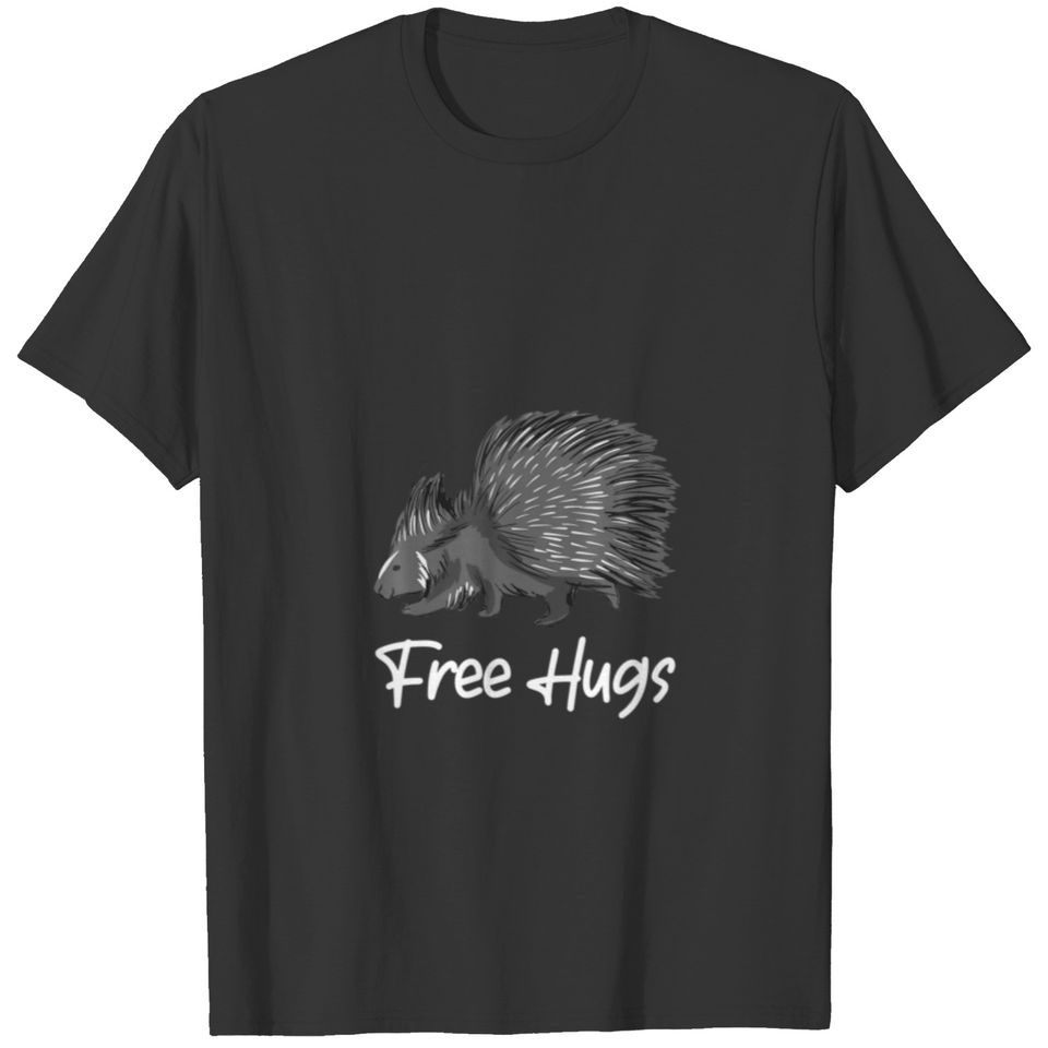 Free Hugs Porcupine Valentines Day Hug Love Funny T-shirt