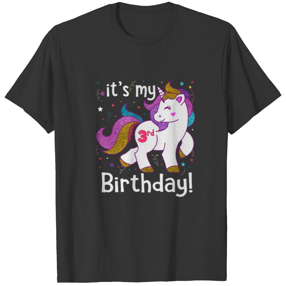 Its My 3Rd Birthday Princess Unicorn 3 Years Old B T-shirt