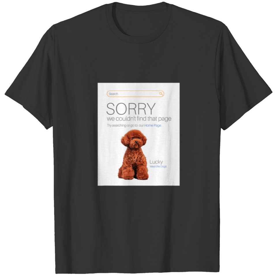 Poodle Funny Online Shop Ecommerce Seller 404 Dog T-shirt