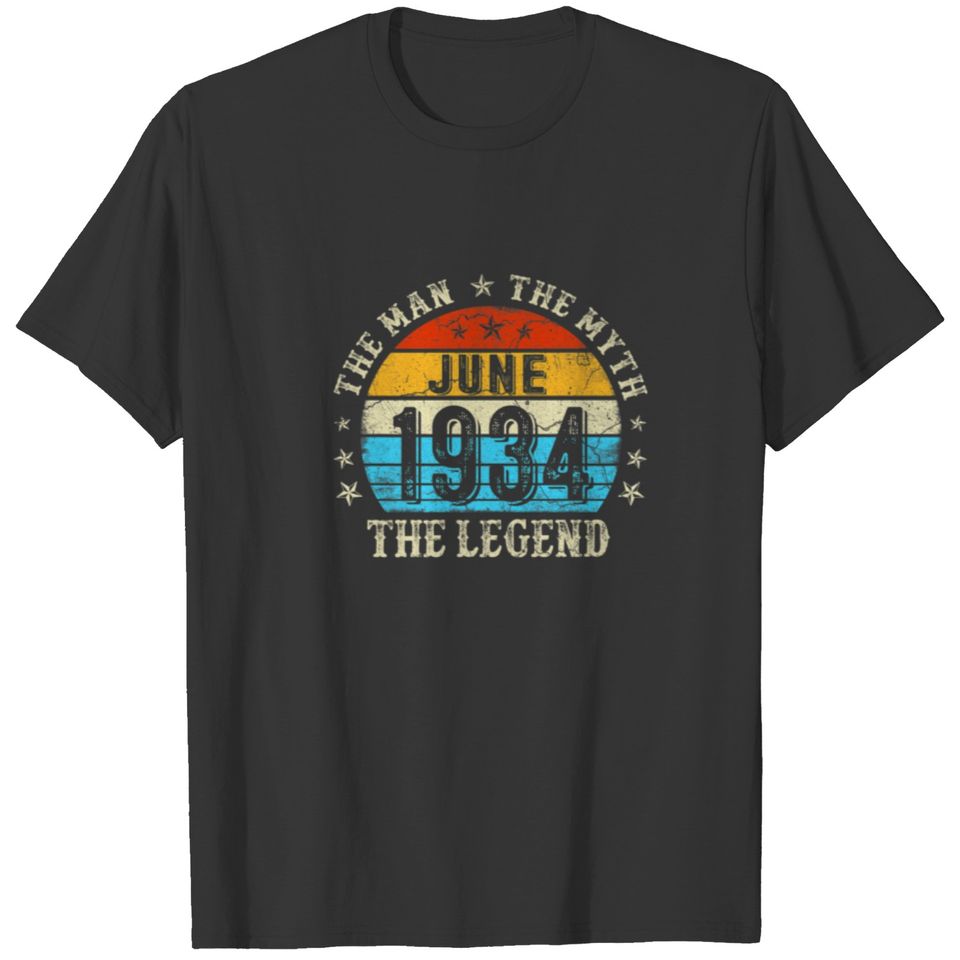 88 Year Old The Man Myth Legend June 1934 88Th Bir T-shirt