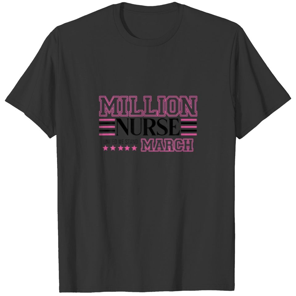 Million Nurse March 2022 Nurse American Girl Wo T-shirt