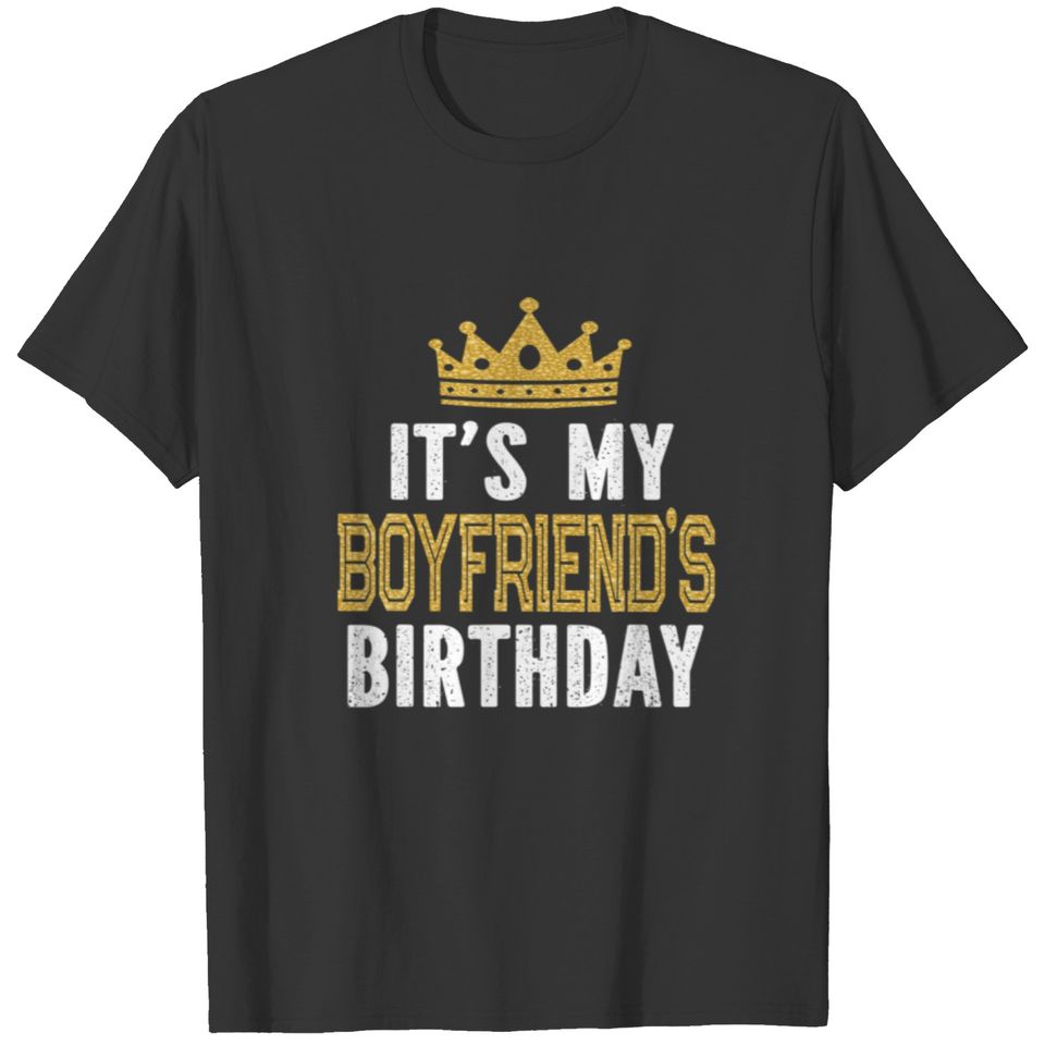 It's My Boyfriend's Birthday Party Couple T-shirt