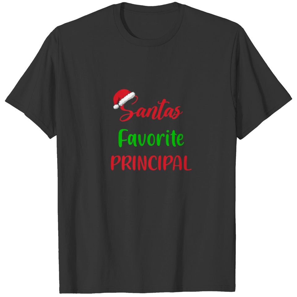 Santa's Favorite Principal Christmas T-shirt